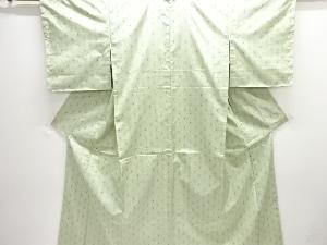 アンティーク　麻の葉模様織り出し十日町紬着物